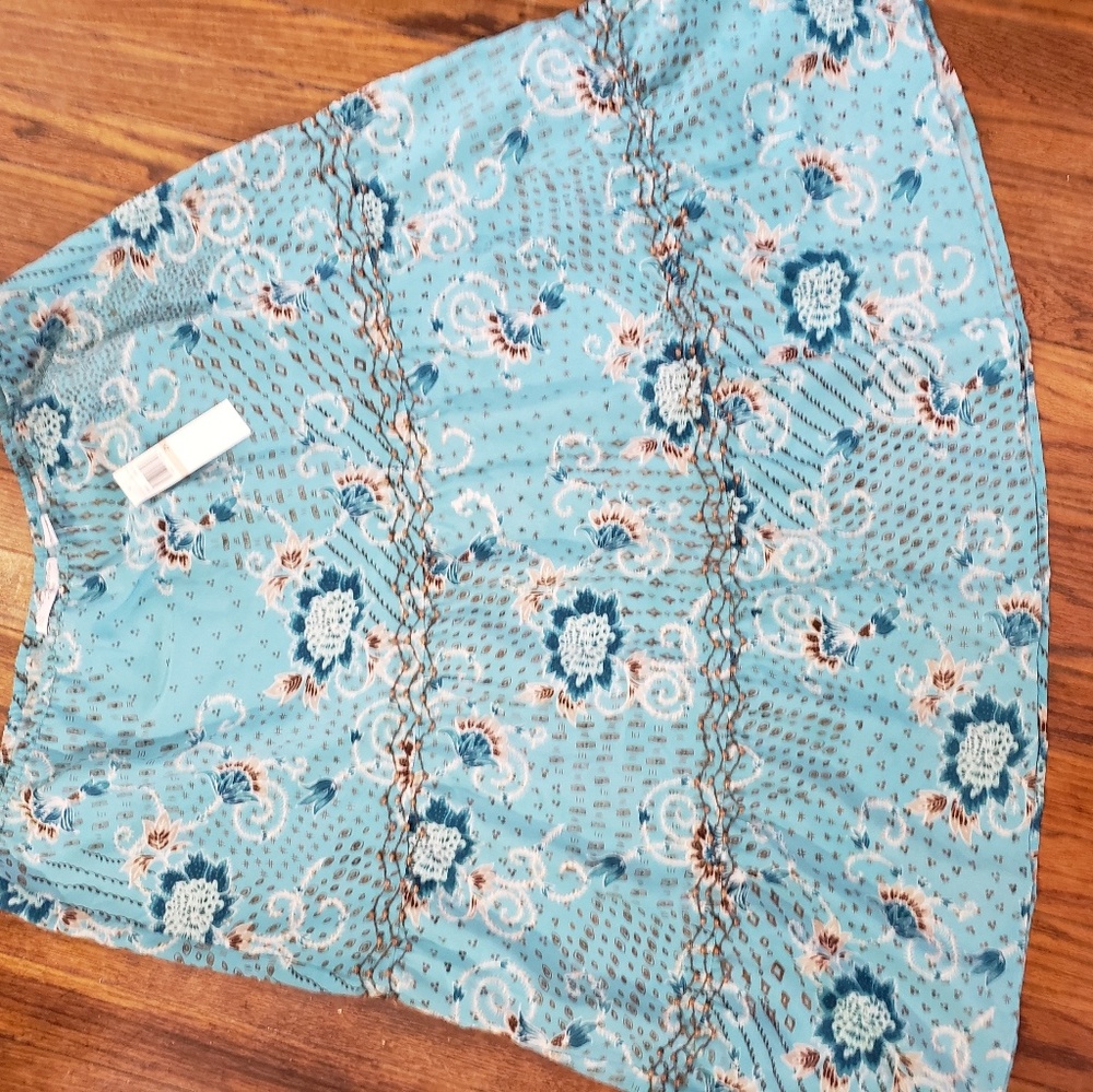 NWT Marissa Christina Embroidered Skirt with Beads